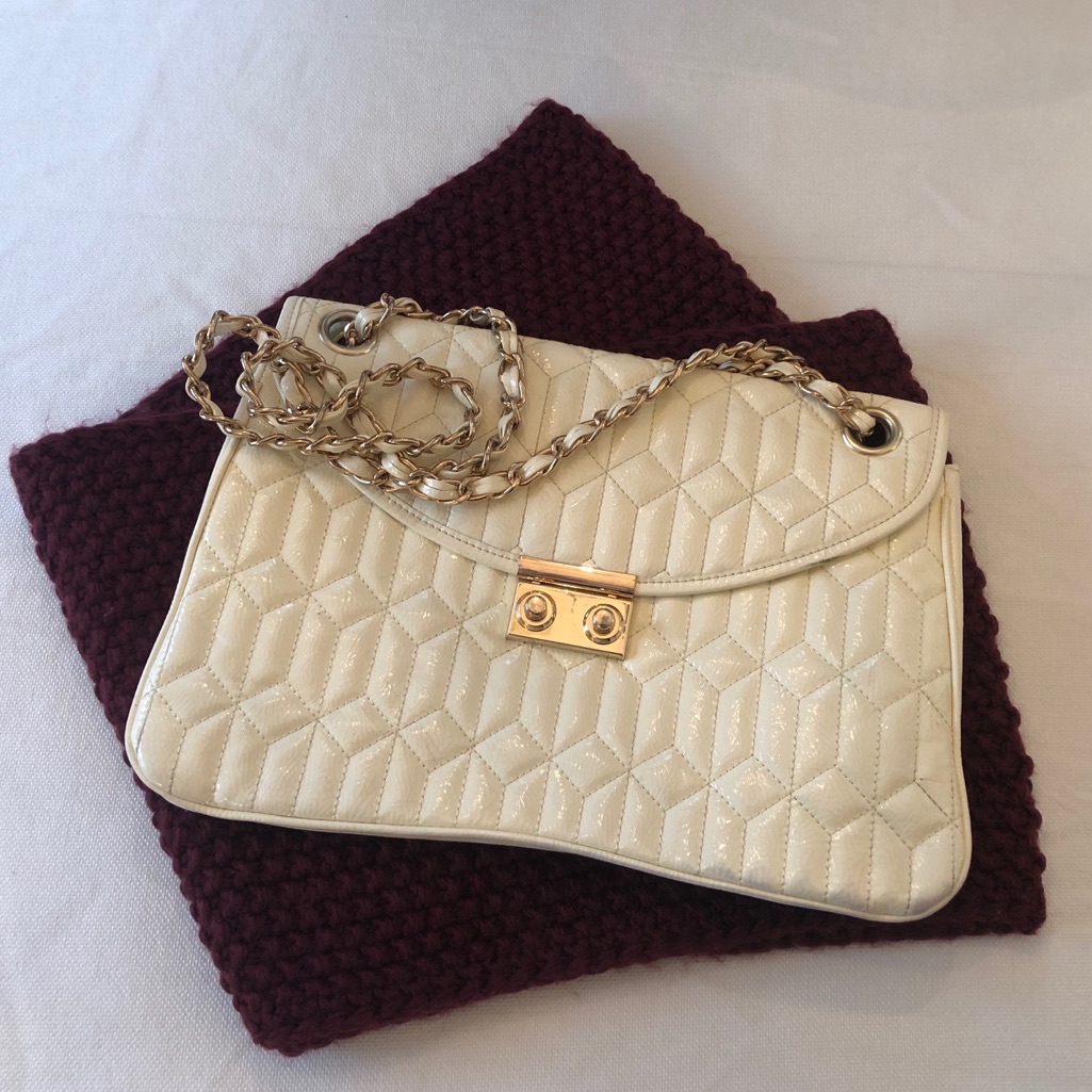Cream Shoulder “Envelope” Bag